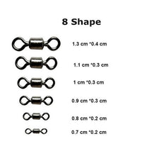 Load image into Gallery viewer, 100pcs Fishing Connector Fishing Barrel Bearing Rolling Swivel - C.S.D. Fishing Company
