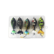 Load image into Gallery viewer, 5 piece Spinning Tail Fishing Lure Set - C.S.D. Fishing Company
