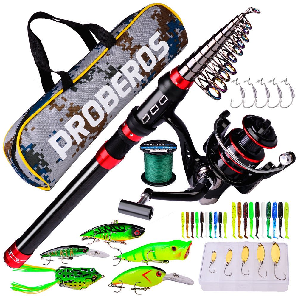 Long Cast Rod Fishing Reel Line Bag Bait Combination Set - C.S.D. Fishing Company